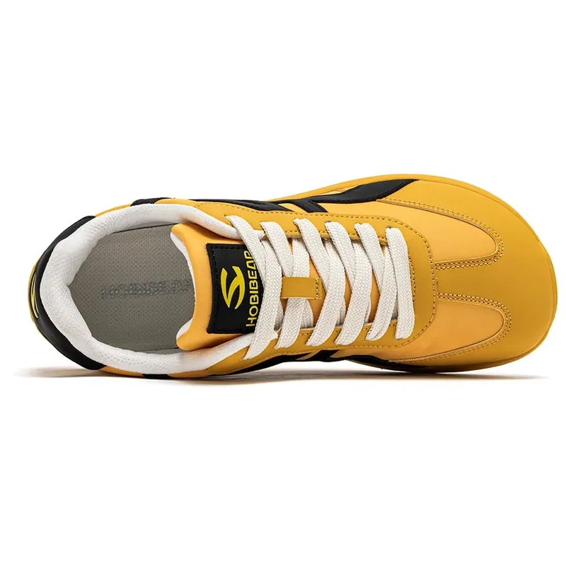 Sapatos descalços unissex de largura larga tênis de couro artificial clássico retro minimalista sapatos de caminhada — image 6