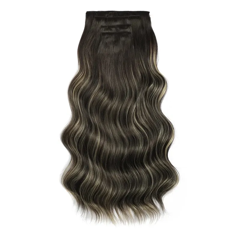 Water Wave Clip in Hair Extensions 22 inches 4 pcs/lot Soft Thick Natural Heat Resistant Fiber Clip in Synthetic Hair — image 5