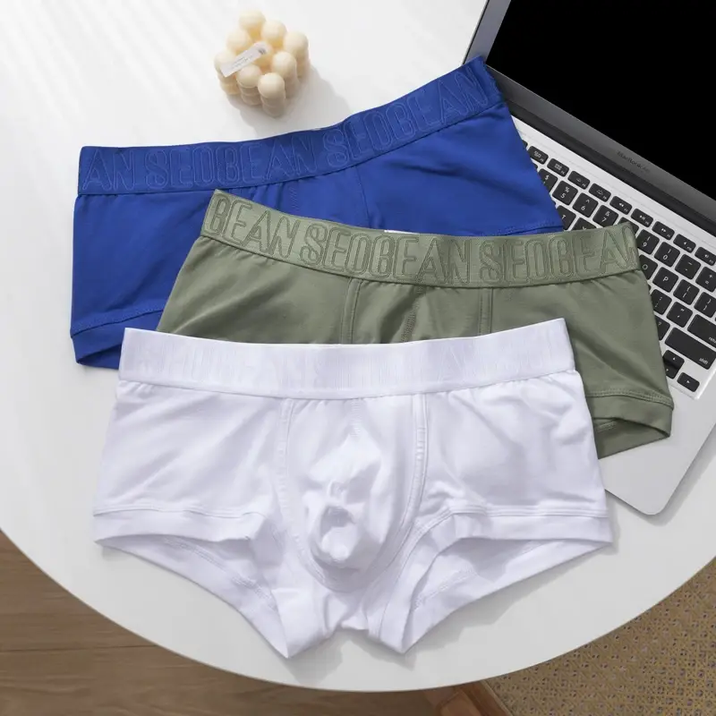 Men's Boxers Cotton Underwear Boxer Shorts Sexy Men Boxer Briefs Solid Color Underpants Boxer For Man — image 2