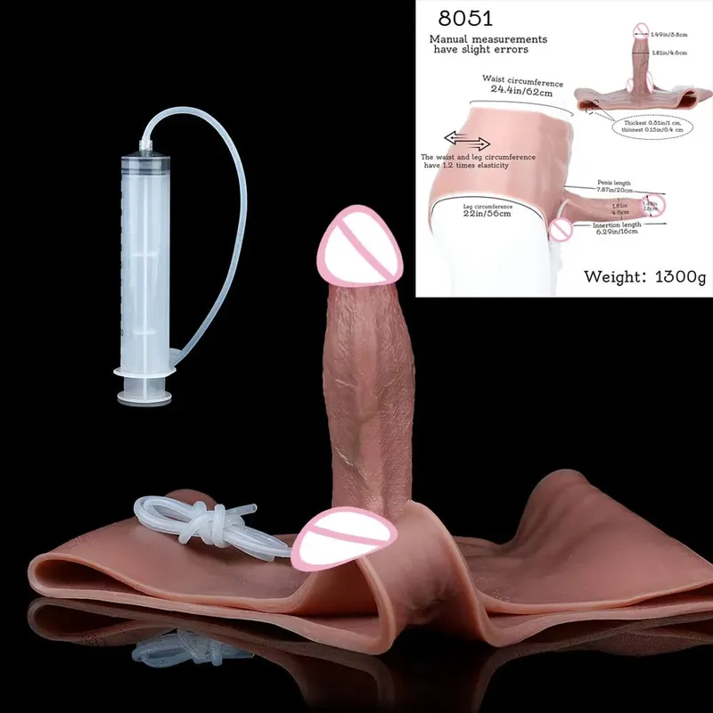 Silicone anal plug esguichando calcinha vibrador com músculos abdominais pênis sólido vaginal anal masturbador brinquedo sexual para o sexo feminino — image 8
