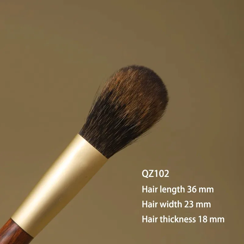 Professional Handmade Makeup Brushes 1PC Soft Squirrel Hair Blush Highlighter Brush African Rosewood Handle Make Up Brush — image 9