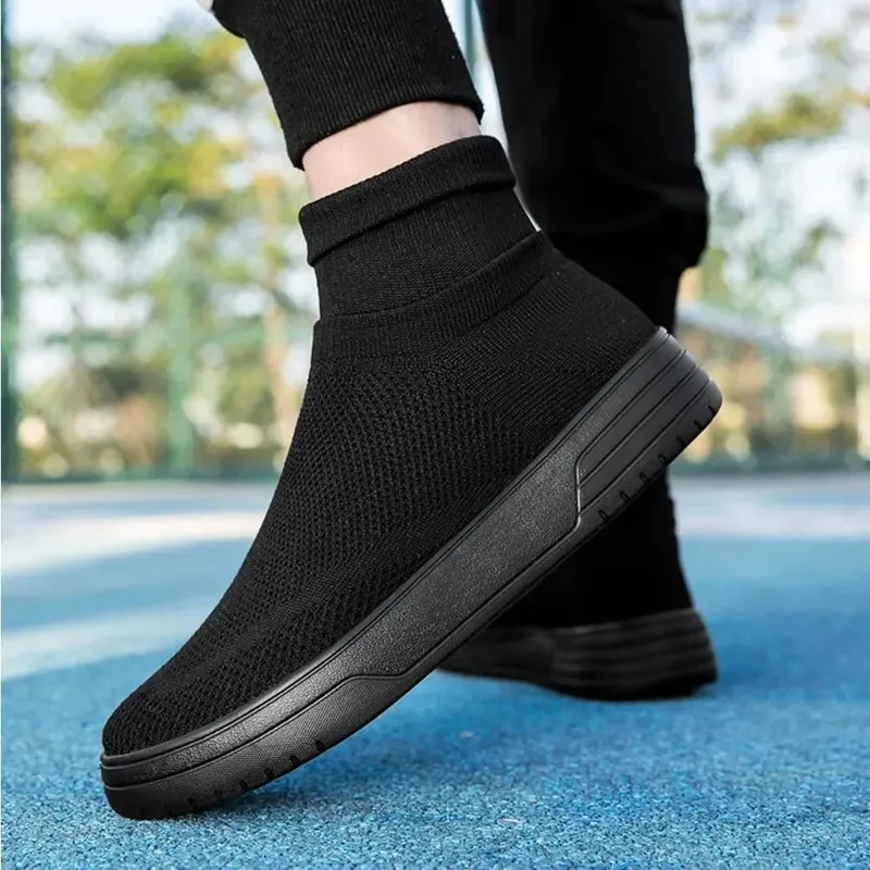 Sock Shoes for Men Spring 2026 New Couple Socks Breathable Mesh High Top Casual Shoes for Men One Foot Thick Soled Sneakers Men — image 5