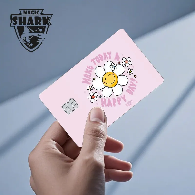 100% New Arrival Conch Money Bow Anime Speend or Save Meme Credit Card Film Debit Card Sticker Skin — image 6