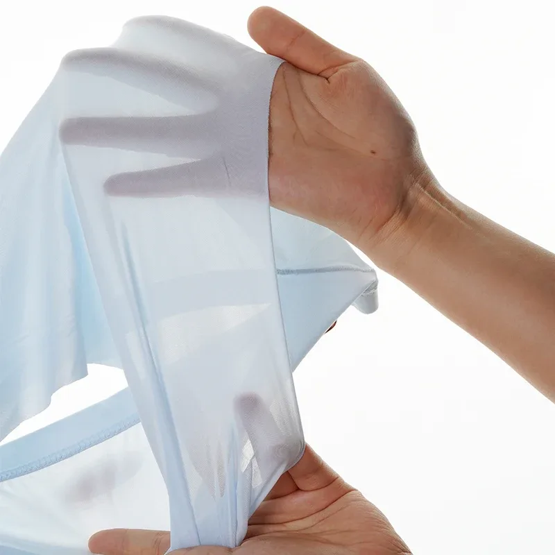 Slips d'été en soie glacée pour hommes, 4 pièces, transparents, sans couture, Sexy, séchage rapide, sous-vêtements respirants, culottes Ultra-fines — image 11