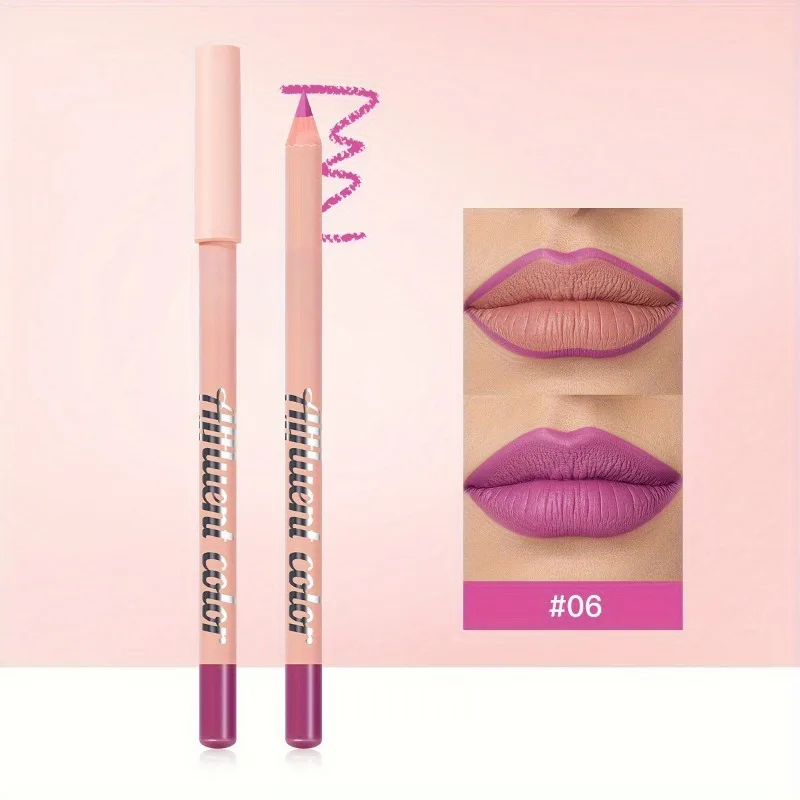 6 Color Waterproof Lip Liner Pencil Long Lasting Natural Lipliner Pen Red Contour Tint Sexy Dark Red Pink Matte Lipstick Pencil — image 9