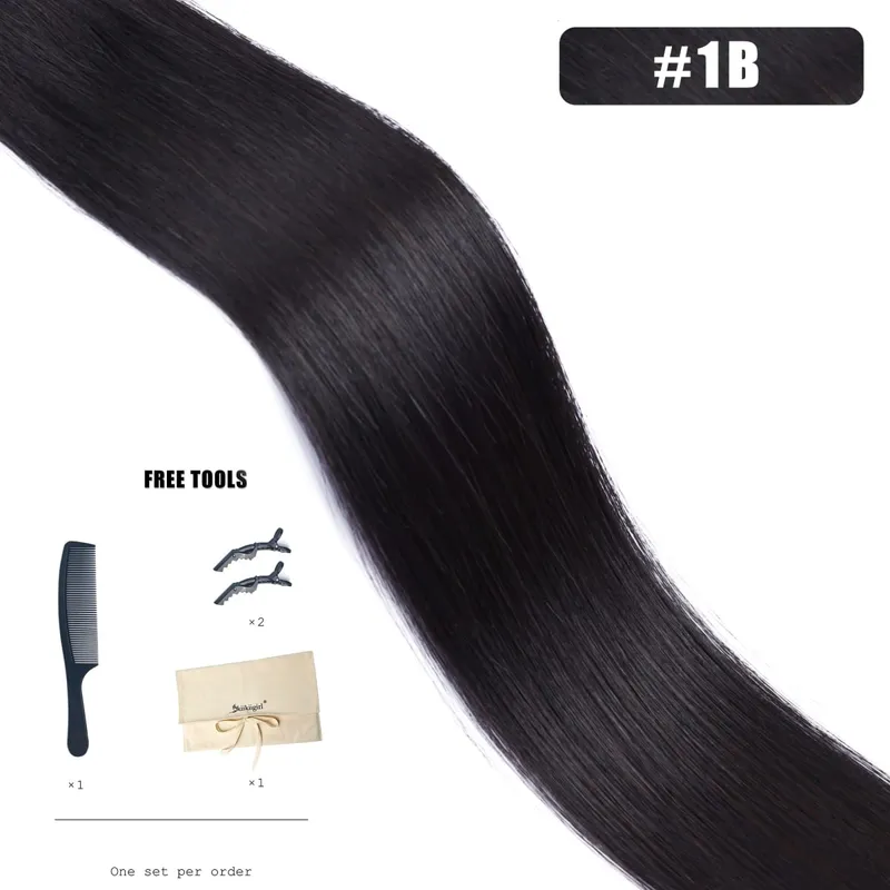 Genius Weft Human Hair Extensions 100G Double Drawn Blonde Bundles Invisible Straight Virgin Hair Weft Full End Top Quality — image 11