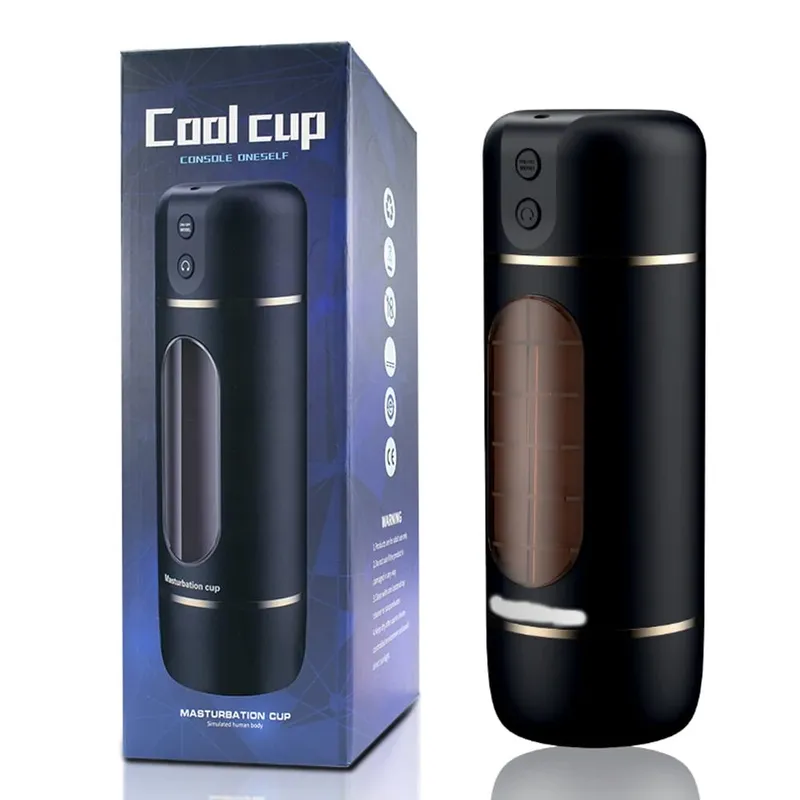 Automatic Telescopic Rotating Male Masturbator Cup Pussy Real Vagina Masturbation Blowjob Adults Sex Machines Sex Toys for Men