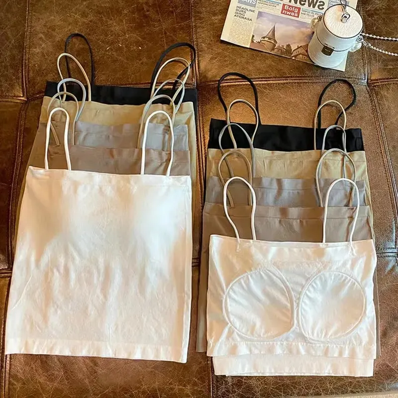 Base Layer Csole Women Summer Inner Wear with Chest Pad One oulder Design Unique Outerwear Beautiful Ba Tube Top — image 3