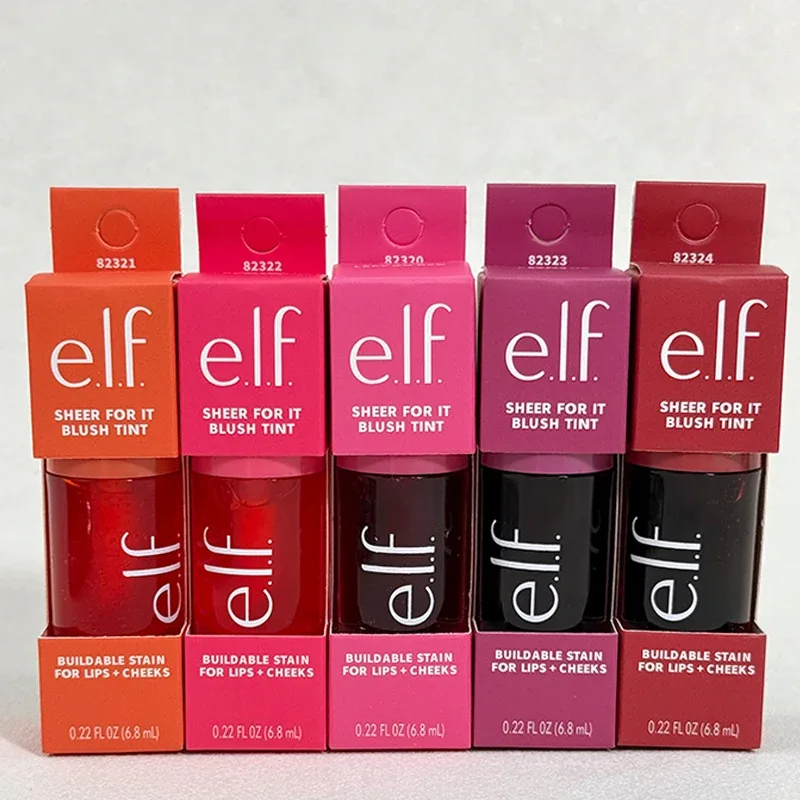 Elf Blush for Lips Cheeks Smooth Liquid Blush Two-ended Lipstick Lip Gloss Long-lasting Makeup Pink Primer for Pore Minimization