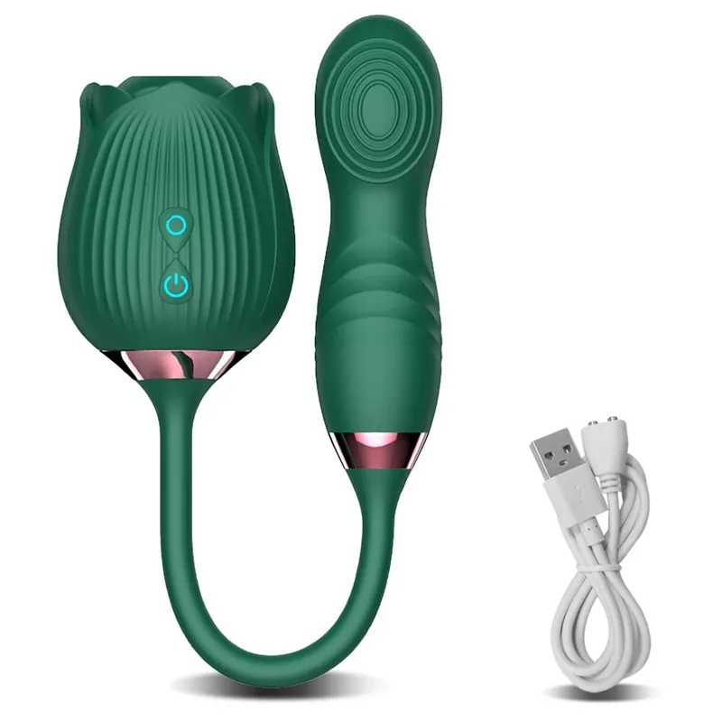 Rose-Sucking Thrusting Dildo Vibrator for Women Nipple Clit Stimulator Vibrating Egg Tongue Licking Clitoris Sucker Sex Toys — image 17