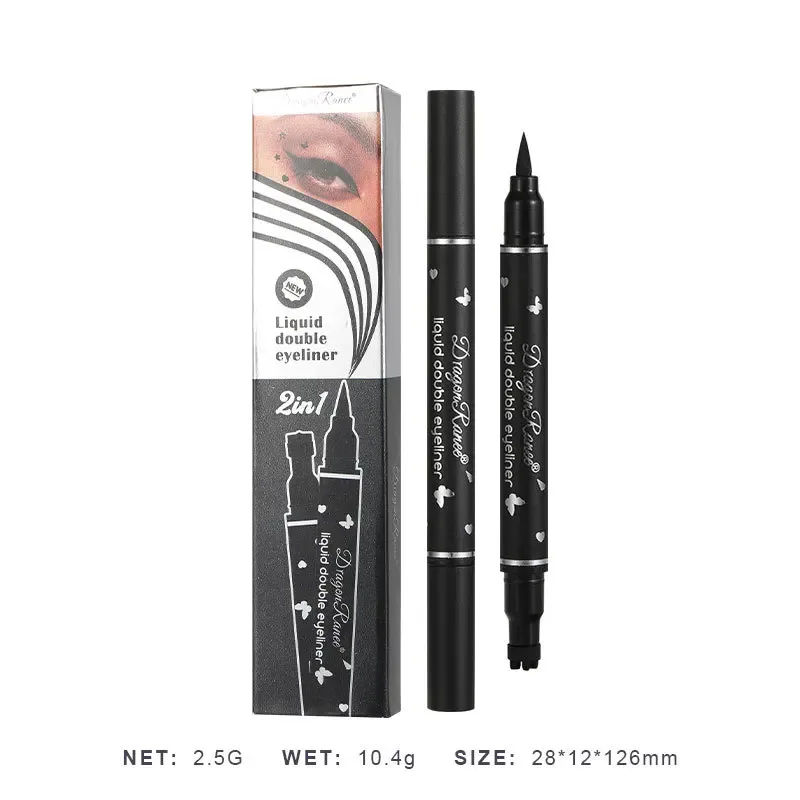 2 IN 1 Butterfly Seal Eyeliner Pen Star Moon Stamp Long-Lasting Waterproof Black Liquid Eye Liner Pencil Eyes Makeup Cosmetic — image 7