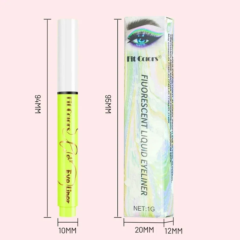 UV Fluorescent Glow Liquid Eyeliner Pen Waterproof Face Color Paint Neon Colorful Halloween Christmas Party Art Stage Eye Makeup — image 7