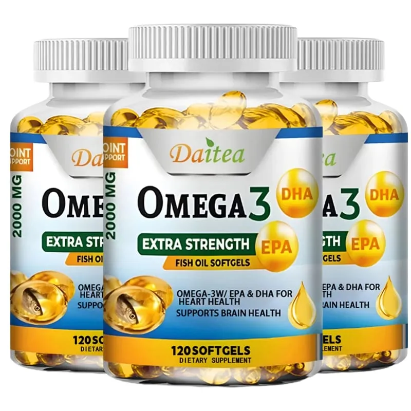 Fish Oil Omega 3 Supplement Fatty Acid Softgels Joint Brain and Heart Health Supplement