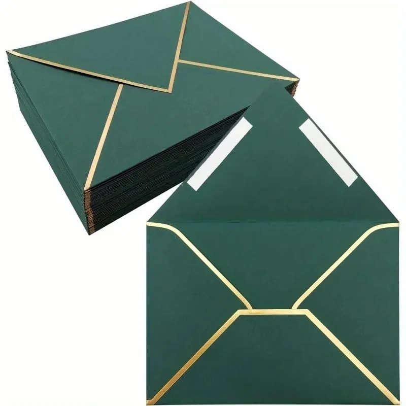 100 Pcs Western Style Envelopes Invitation Envelopes for Birthday Greeting Cards Postcards Letter Paper Party Invite Stationery Supplies — image 8