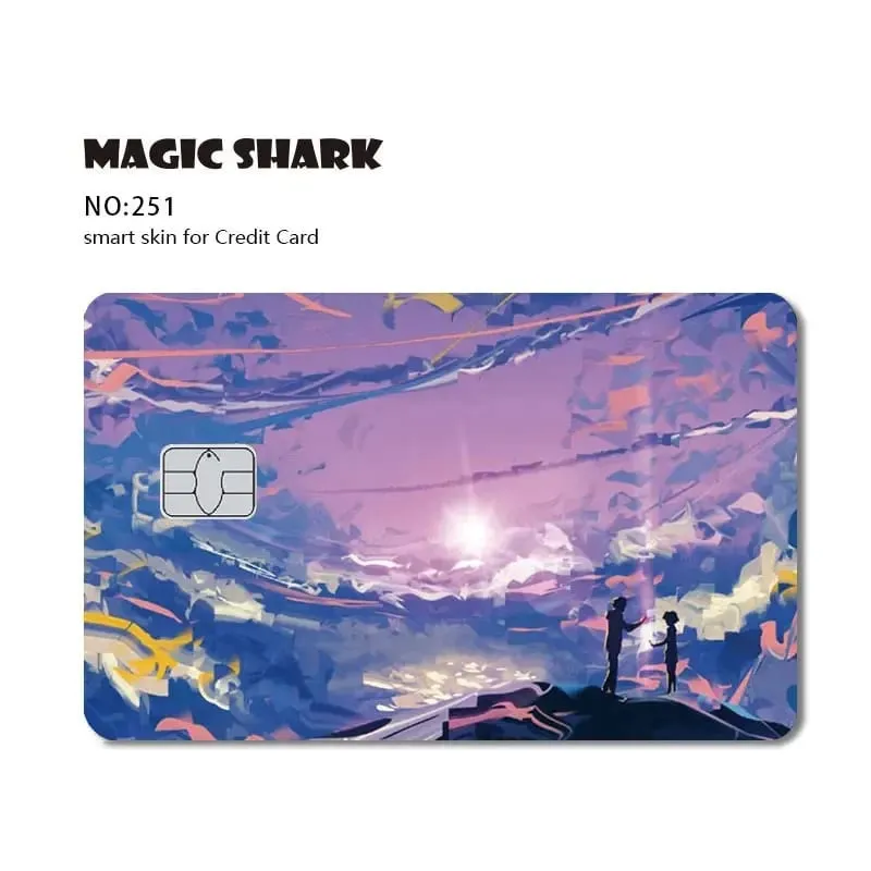 Magic Shark Dog Meme Hunter Snake Stonks 3M Matte PVC Front Sticker Film Cover Skin for Bank Debit Credit Card — image 16