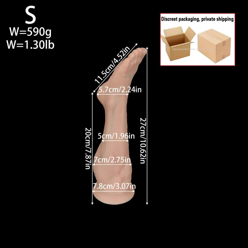 Obrovský silikonový anální kolík do chodidla Silný dildo na nohy Velký anální kolík Anální expandér Masturbátor Anus Dilator Sexuální hračky Hračky pro dospělé Sex Shop — image 15