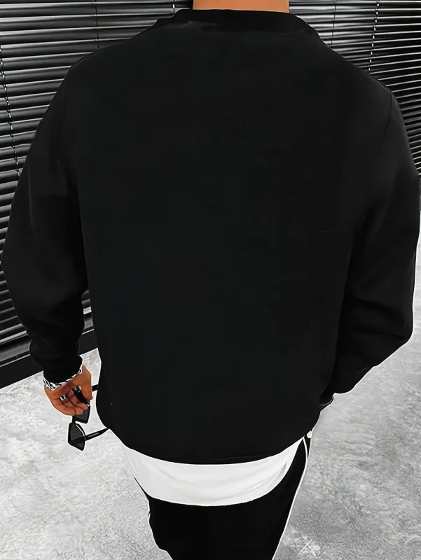 Moletom masculino outono e inverno quente casual solto clássico perda anjos estampa manga comprida gola redonda versátil — image 6
