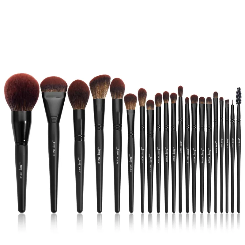Jessup Makeup Brushes set 13/16/21pcs Premium Synthetic Big Powder Brush Foundation Concealer Eyeshadow Liner Wooden T271