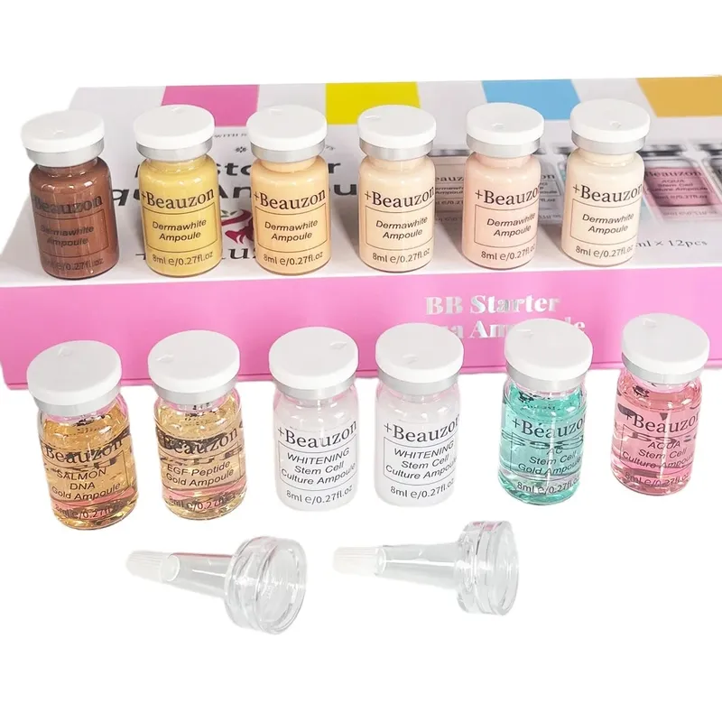 8ml BB Cream Asid Hyaluronik Serum Cahaya Muka Ampul Pati Peptida Alas Pelembap Penjagaan Peremajaan Kulit Beauzon — image 2