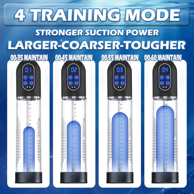 Automatic Penis Water Pump Electric Penis Pump IPX7 Masturbator Penis Extender Dick Enlarger for Penis Trainer Sex Toys for Men