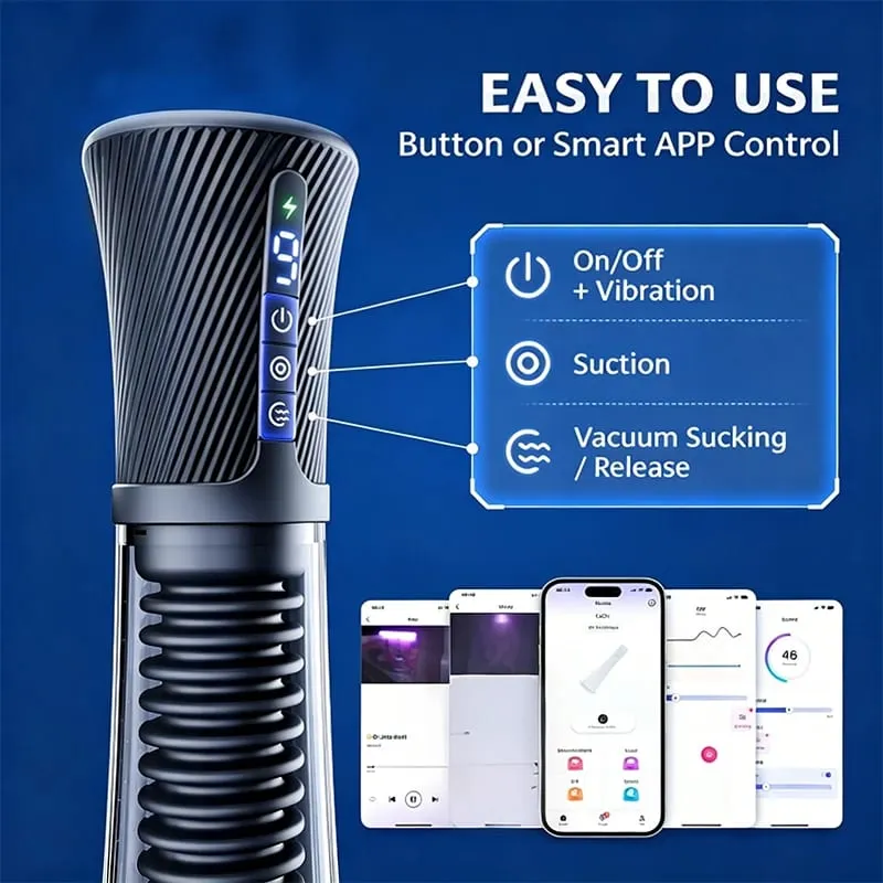 Tự Động Nam Masturbators Dương Vật Bơm Giới Tính Máy Stroker Hút Chân Không Đồ Chơi Tình Dục Người Lớn Cho Nam 5 Cấp Độ Hút 6 Chế Độ Luyện Tập — image 5