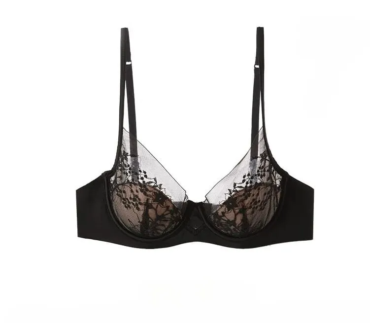 Set di lingerie in pizzo e raso in stile francese con spalline regolabili e reggiseno con imbottitura sottile e morbida biancheria intima per ragazze musulmane — image 9