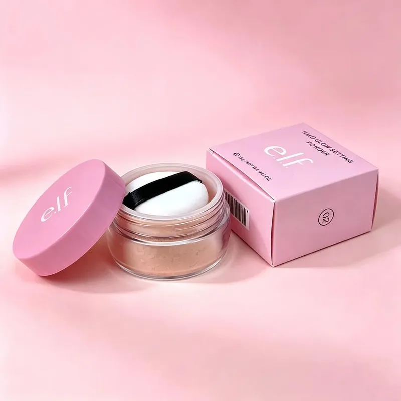 E.L.F. Halo GLOWSETTING POWDER Brightens Skin Tone Softens Setting Powder Loose Powder and Loose Powder