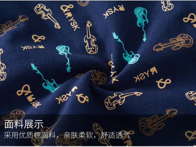 Cotton Man's Underwear Plus Size Briefs Sexy Underpants Breathable Briefs Bikini Gay Print Shorts Cueca Male Panties