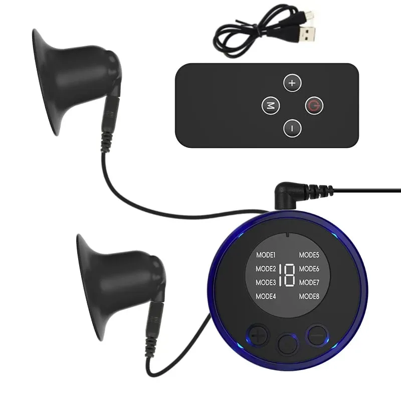 Electric Shock Pulse Nipple Sucker Enlarger Nipple Clamp Vacuum Stimulate Breast Enlarger SM Adult Orgasm Sex Toys For Women Gay — image 8
