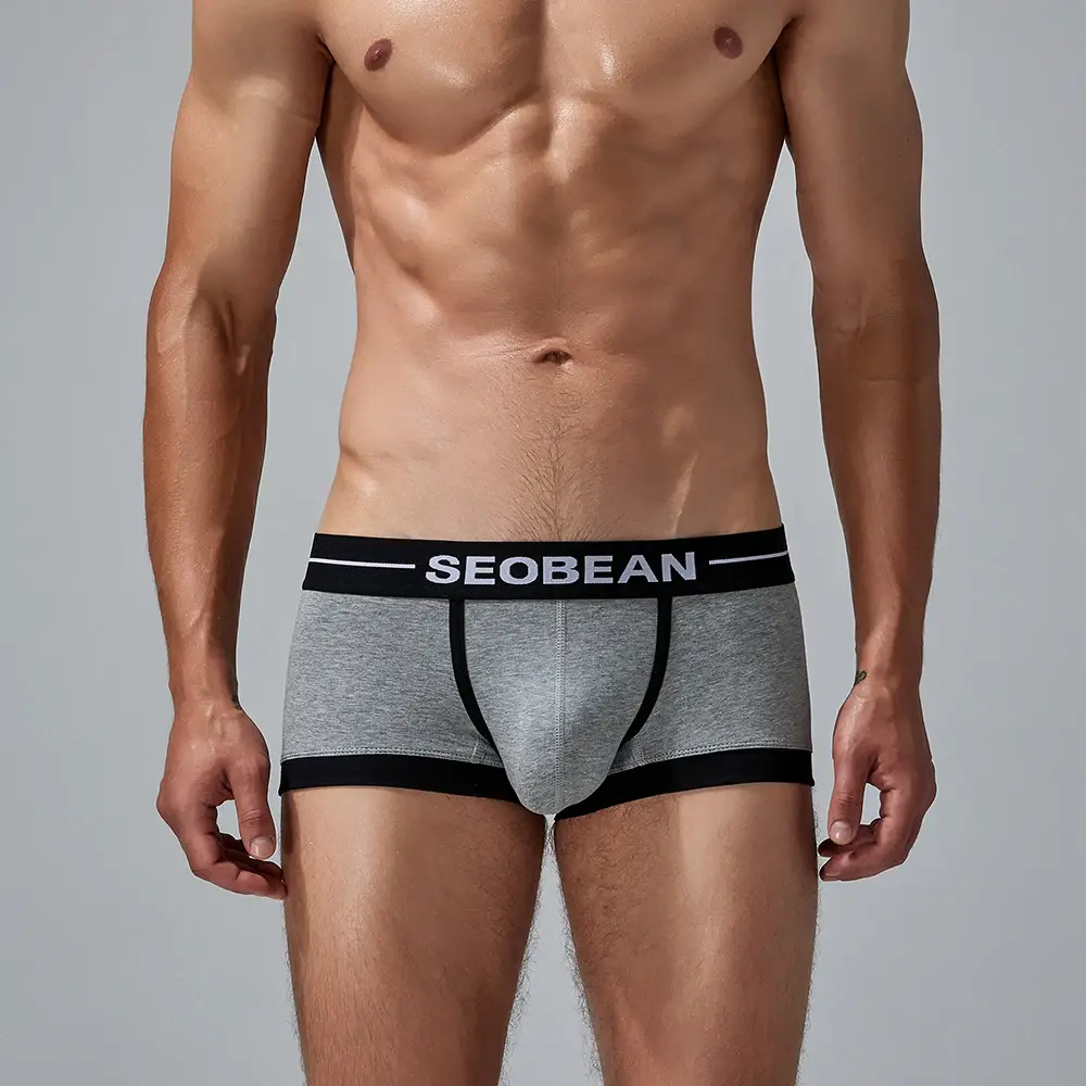 Seobean 4-Pack Men's Cotton Underwear Comfortable Breathable Sweat-Absorbent Flat-Bottom Briefs — image 11