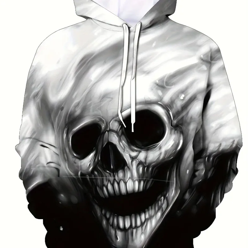 Men's Hoodie 3D Printed Skull sweatshirts outdoors Pullover clothing Daily Fashion Autumn Long Sleeve Hoodies for Men — image 5