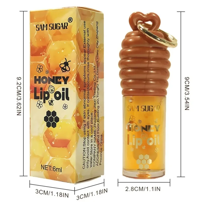 Clear Crystal Jelly Lip Gloss Moisturizing Honey Lip Oil NonSticky Sexy Shimmer Gloss Lip Glaze Korean Fashion Hydration Makeup — image 7