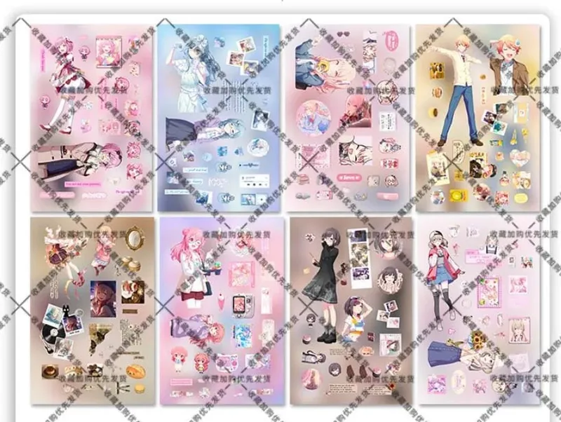 Hatsune Miku -Project DIVA- Matrica Hatsune Miku Kagamine Rin/Len Anime Perifériás folyóirat anyaga matrica 8 lapos új ajándékok — image 10