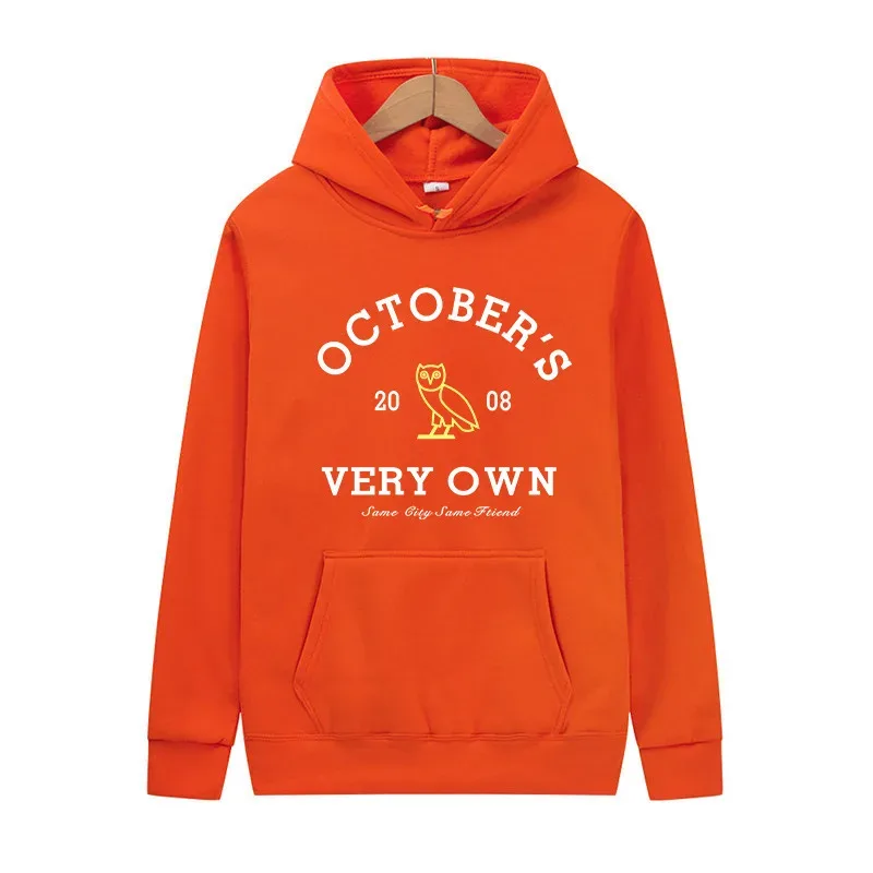 October's Very Own Owl Print Hoodie Unisex Men Women Casual Pullover Long Sleeve Streetwear Fleece Hooded Sweatshirt With Pocket — image 8