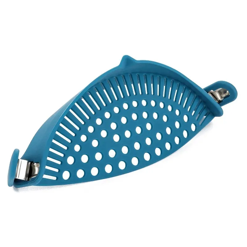 Silicone Pot Side Drainer Vegetable Noodle Drainage Filter Pour Baffle Kitchen Gadgets — image 12