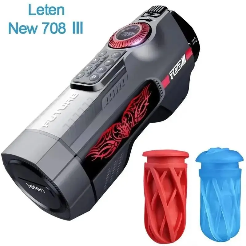 Leten Recharged 708 Male Masturbator Automatic Heated Sucking Machine Telescopic Vagina Pussy Masturbation Cup 18 Men Sex Toys — image 8