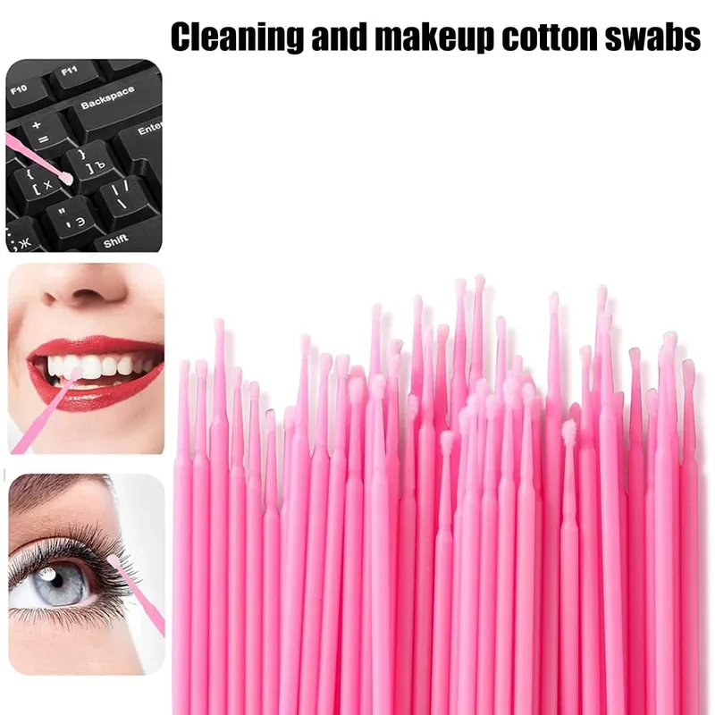 500/1000PCS Eyelash Brushes Crystal Swab Microbrushes Eyelash Extension Brush Grafting Lash Removing Applicators Makeup Tool — image 3