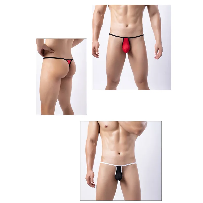 Men Solid Color Lingerie Sexy Mesh Breathable Brazilian Underwear Lounge Sexy Tоy Mens Underpants Unisex Panties Thong G-String — image 8