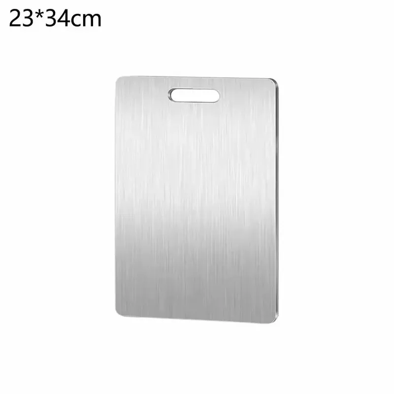 Placa de corte de aço inoxidável 1 peça-tábua de corte dupla face resistente para carne, legumes, amassar massa e preparação de cozinha — image 10