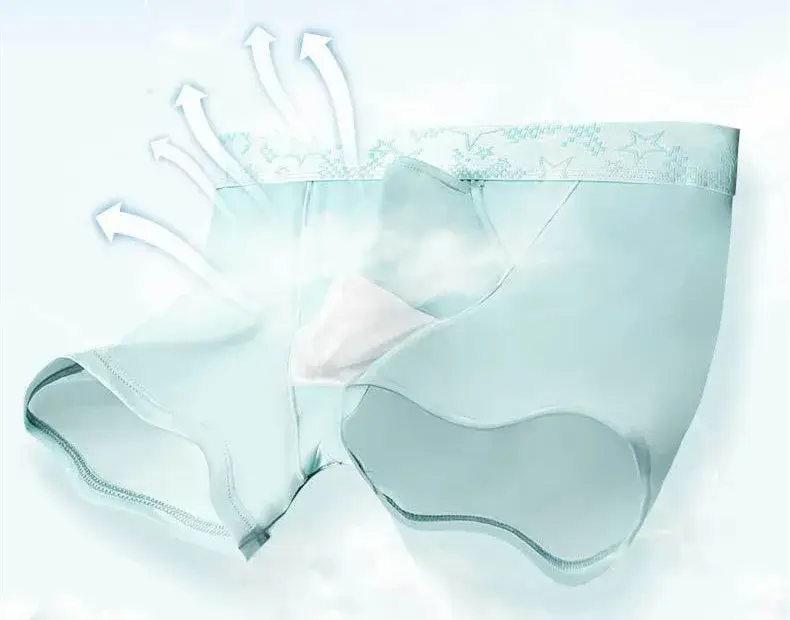 Mens Underpants Boxer Shorts Homme Thin Ice Silk Panties Man Breathable Bullet Separation Pouch Underwear Cueca Calzoncillo — image 5