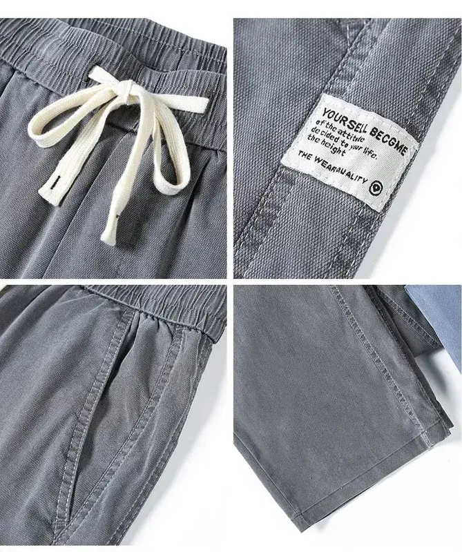 Men's Summer Soft Lyocell Fabric Jeans Thin Loose Straight Denim Pants Drawstring Elastic Waist Casual Trousers Plus Size M-5XL — image 8