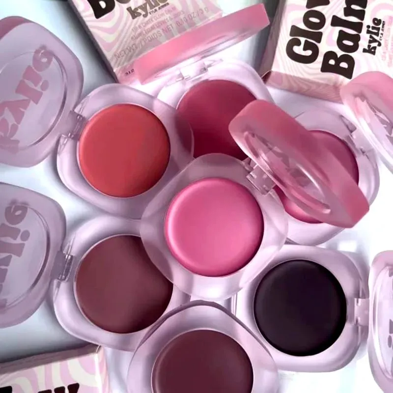 Kylie Hybrid Kissed Power Lip and Cheek Glow Balm Gloss Drip Cream Peach Pink Blusher Lasting Brighten Facial Rouge Cosmetics — image 3