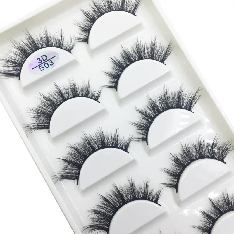 Natural 3D Mink False Eyelashes Soft Wispy Fluffy Eye Faux Lashes Make Up Eyelash Beauty Cat Cilios 5 Pairs 15 Styles — image 1