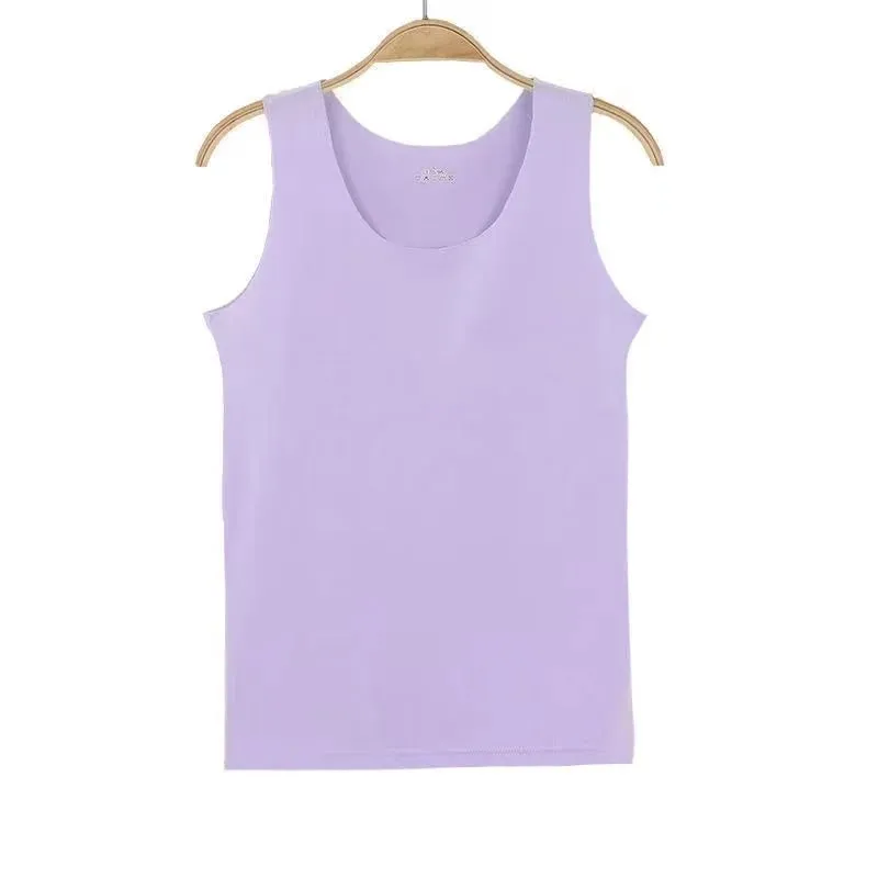 Tank Tops Summer Seamless Ice Silk Vest Women Wear Undershirt Underwear Female Students Korean-Style Slim Strap — image 14