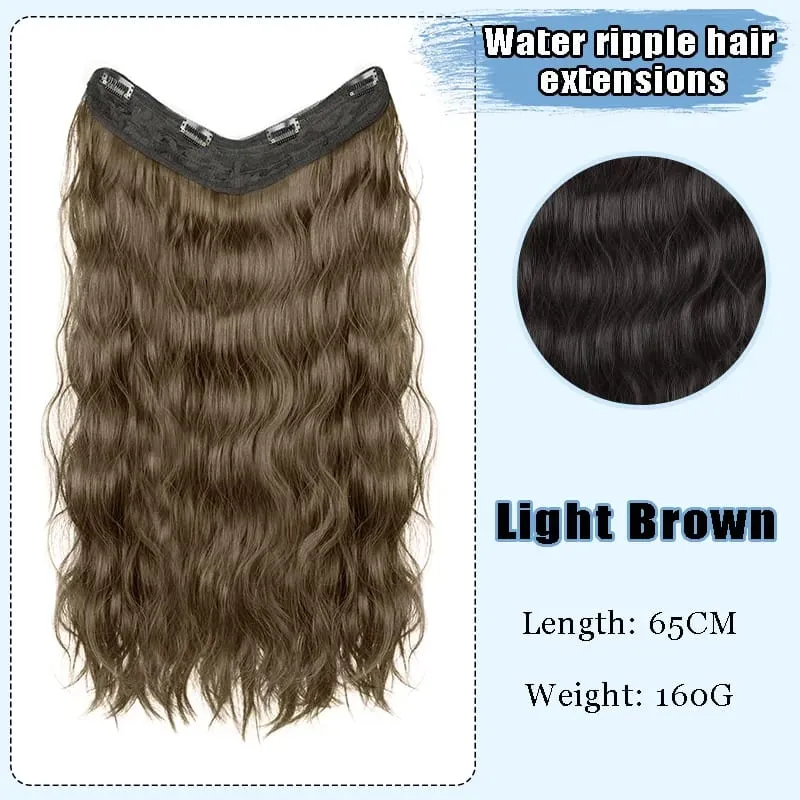 Part Synthetic Clip In Hair Extension Long Thick Curly Natural Blonde Flase Hair Hairpieces For Women Heat Resistant — image 21