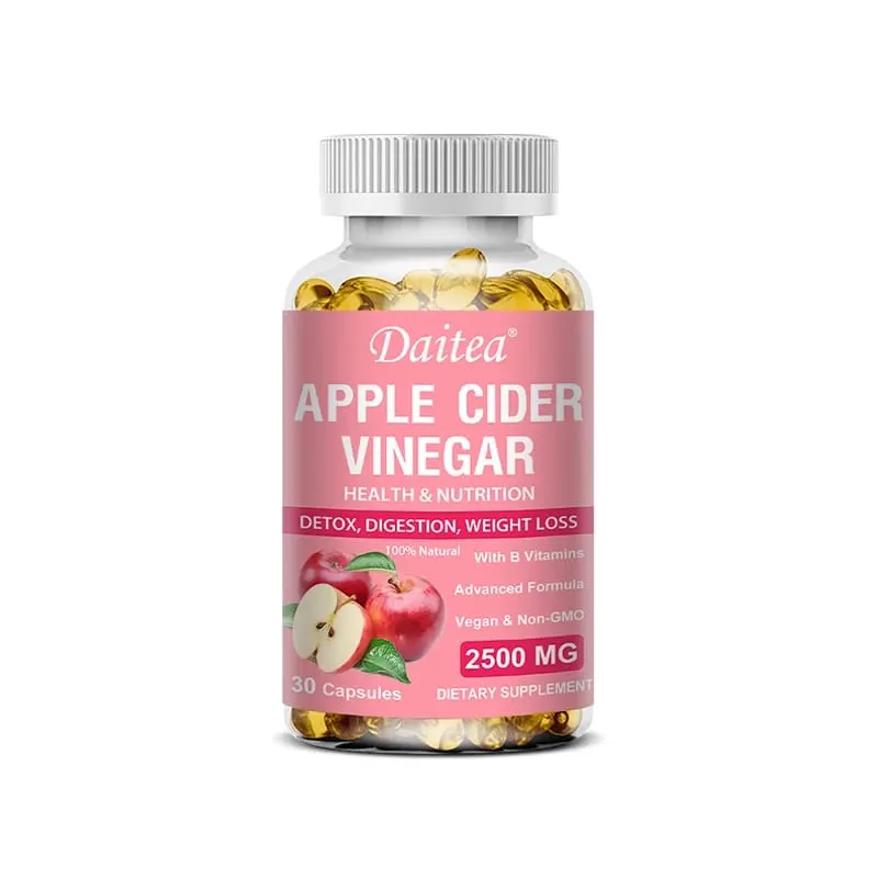Daitea Organic Apple Cider Vinegar Capsules Healthy Weight Management Digestion Detox & Immune Soothes Gas & Bloating — image 11