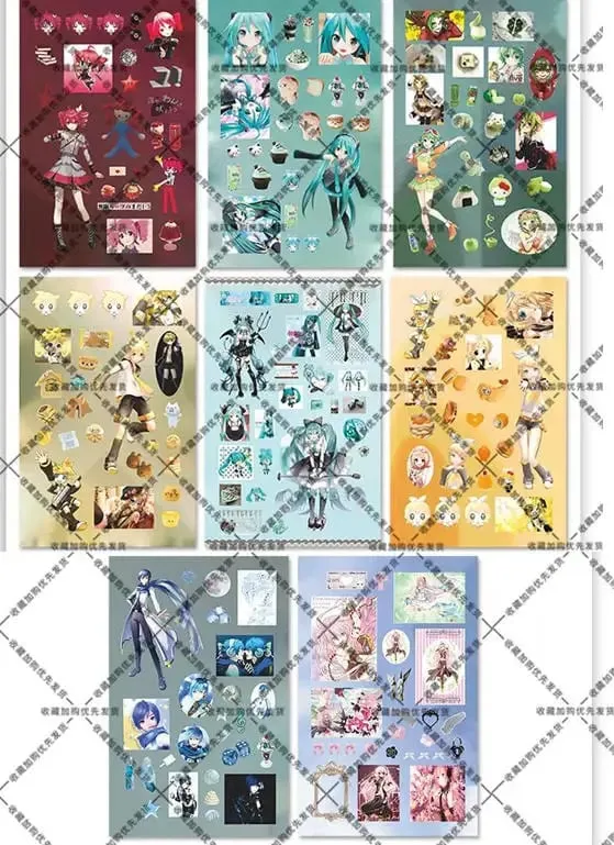 Hatsune Miku -Project DIVA- Matrica Hatsune Miku Kagamine Rin/Len Anime Perifériás folyóirat anyaga matrica 8 lapos új ajándékok