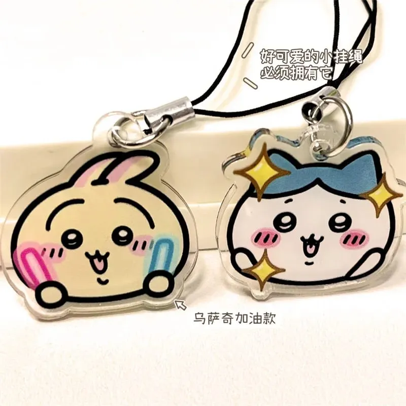 yiji Cartoon Cute Style Hachiware うさぎ USAG ちい./かわ Mobile Phone Chain Acrylic Mobile Phone Pendant Lanyard Pendant Small Gift — image 4