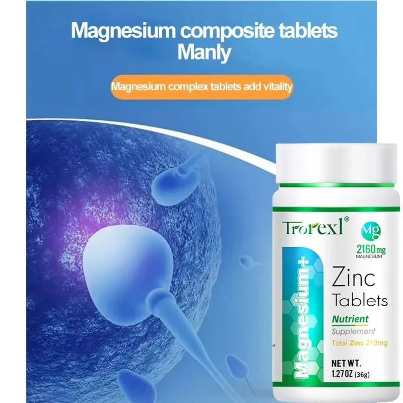Nejlepší doplněk hořčíku a zinku 60 tablet Zvyšuje vitalitu Imunitní zdraví — image 4