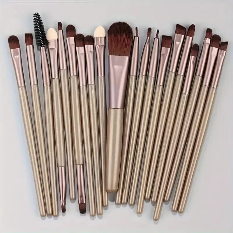 20PCS Makeup Brushes Set for Cosmetics Foundation Blush Powder Eyeshadow Kabuki Blending Brush With Powder Puff Beauty Tools — image 19